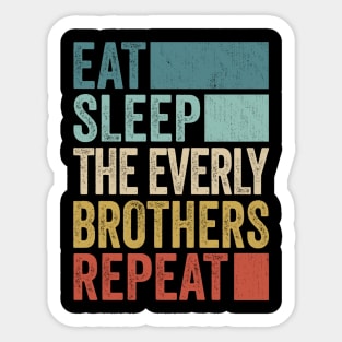 Funny Eat Sleep Everly Name Repeat Retro Vintage Sticker